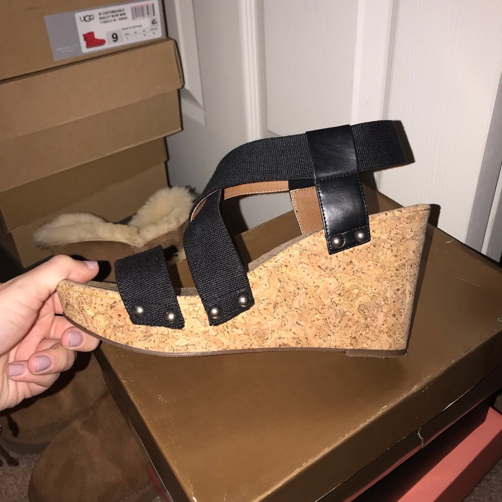 Women’s size 9 Lucky Brand black wedges